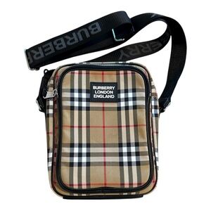 Burberry Tan and Black messenger bag